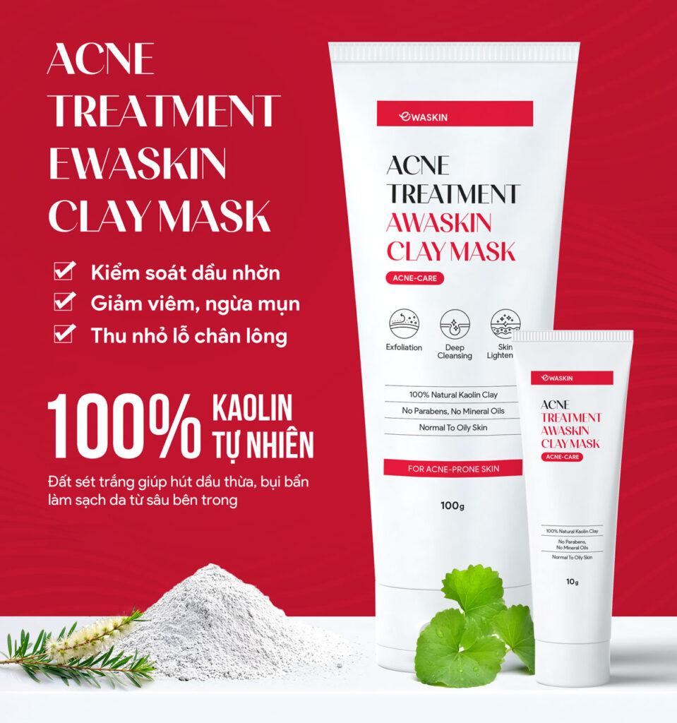 Mặt nạ đất sét cho da dầu mụn EWASkin Clay Mask